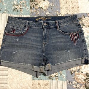 Arizona jean shorts. Mid-rise. Size 13. 3 in inseam